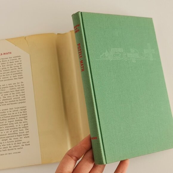 Puzzle Math 1958 George Gamow Book, Marvin Stern Canadian Ed. w/DJ - Picture 6 of 10